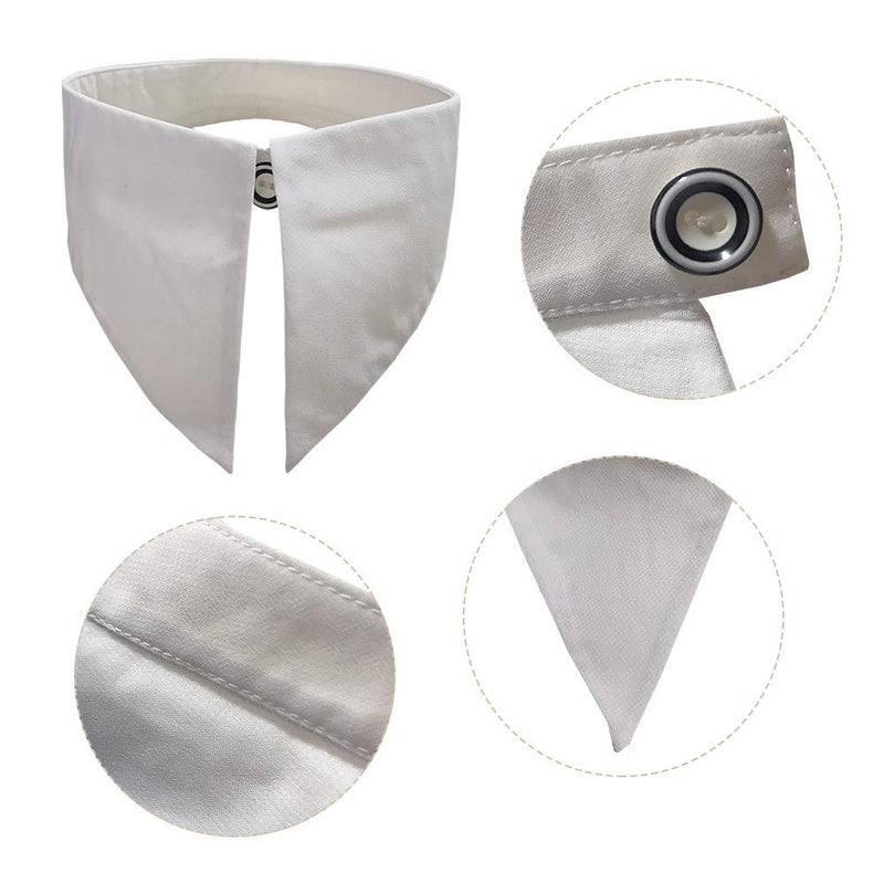 Joyci Solid Color Girls Necklace Choker Collar Detachable Lapel False Collar (White) - Image 3